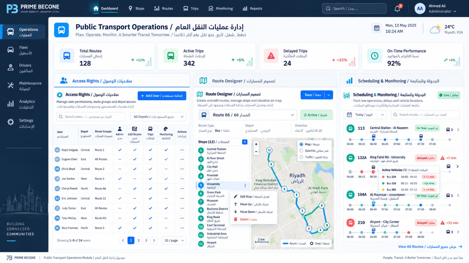 Public transport operations